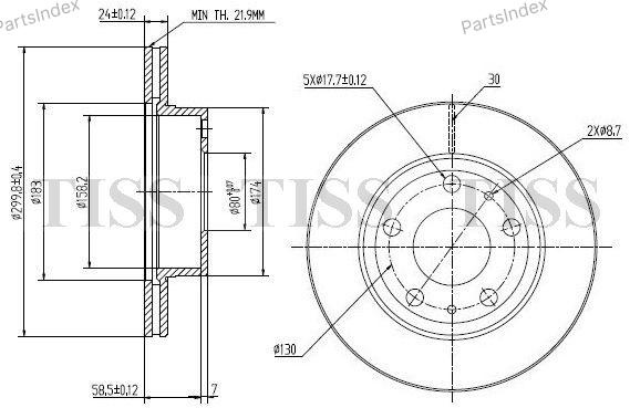 JD Диск Тормозной JBD0055