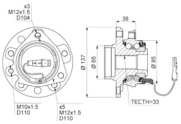 LYNXauto ступица WH 1086