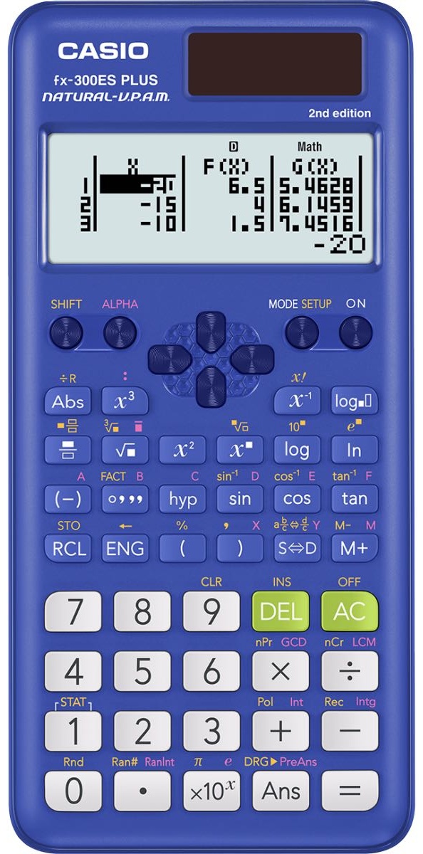 CASIO fx-300es plus 2nd edition, 10+2-разрядный, синий