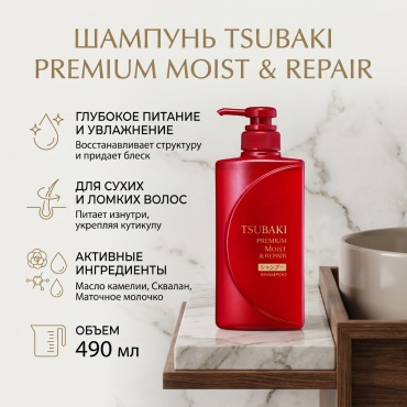 Tsubaki Tsubaki Premium Moist шампунь 490 мл