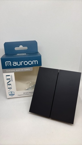Выключатель клавишный Auroom Linea 131202, черный