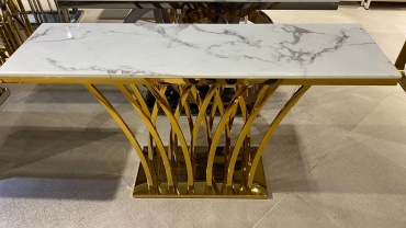 Консоль Homedecor.qz Дерево, 140х40x80 см, золотой, золотистый
