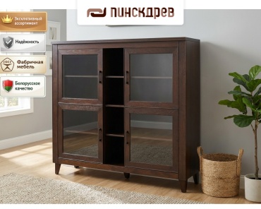 Распашной шкаф Пинскдрев Амадей, 164x151.2х43 см, коричневый