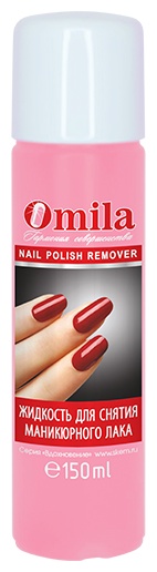 Скэм Жидкость для снятия лака Красная роза OMILA 150 мл средство для снятия лака, средство для снятия гель-лака 150 мл
