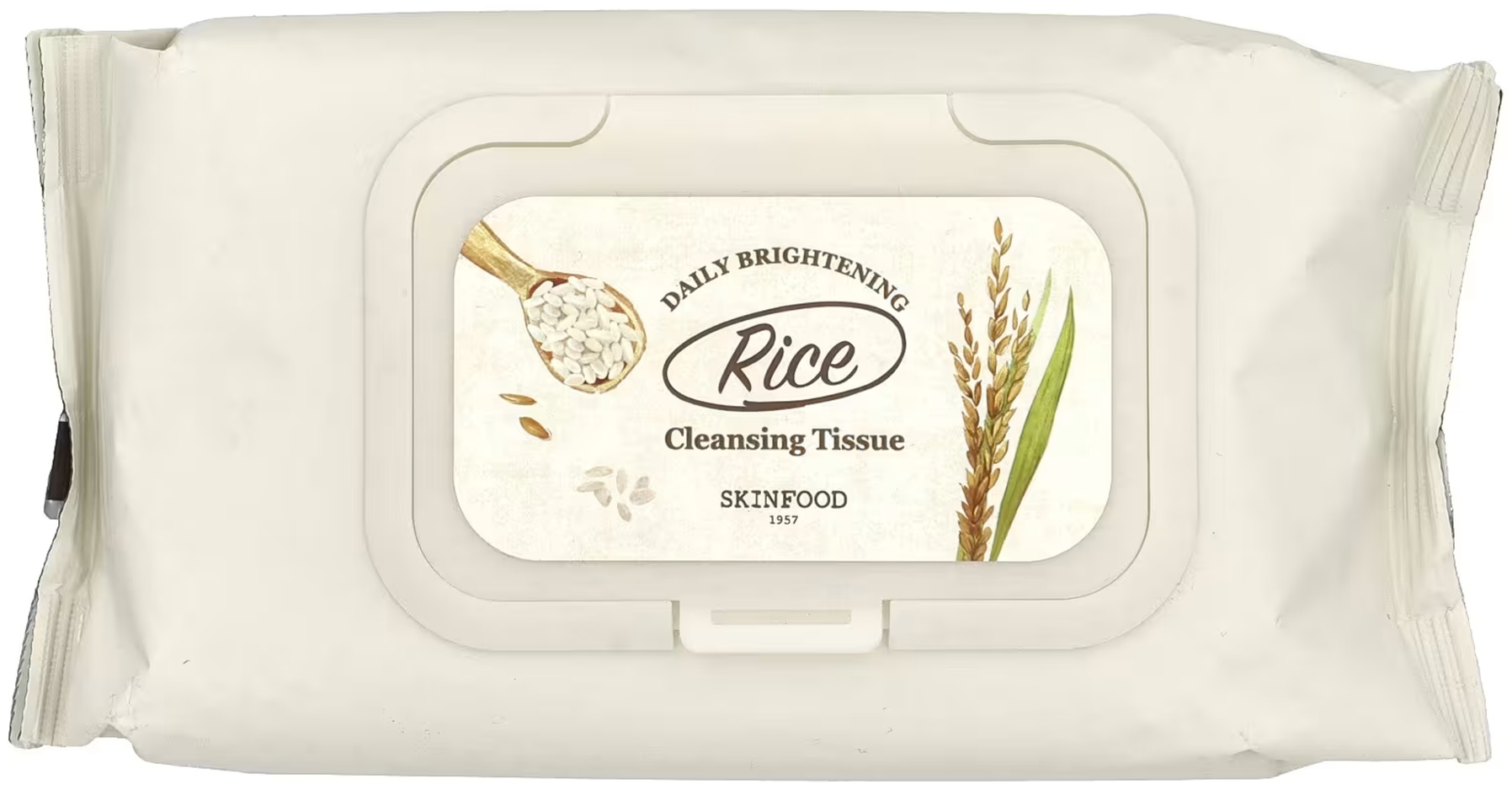 Skinfood Rice Daily Brightening Cleansing Tissue салфетки для снятия макияжа влажные 80 шт