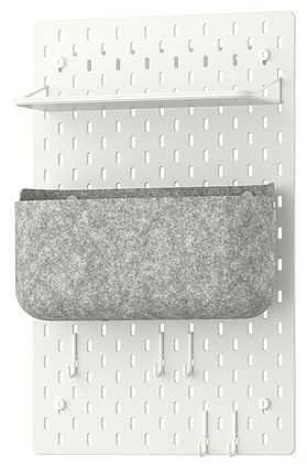 Полка IKEA SKÅDIS, 36х12x56 см, белый