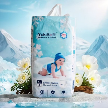 Подгузники-трусики YukiSoft 4 XL, 44 шт