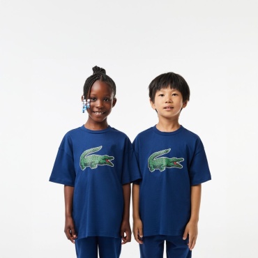 Футболка LACOSTE Логотип крокодила темно-синий