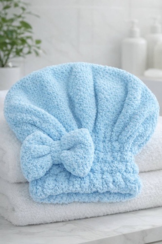 Чалма для сушки волос ОЛИМПИК 28x25 см, микрофибра, 1 шт,