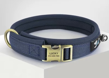 LUCKY ошейник для прогулки L синий