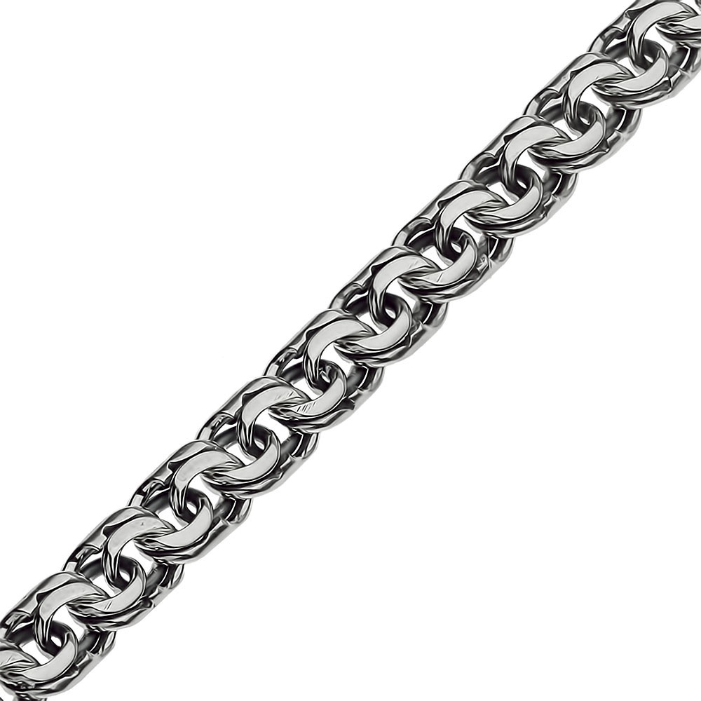 GLOWY 1606SILVER длина 60 см, вес 12.79 г серебро, плетение бисмарк