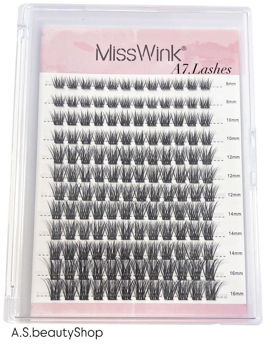 A7.Lashes пучковые 40D D 0.40 мм черный mix 8-16 мм