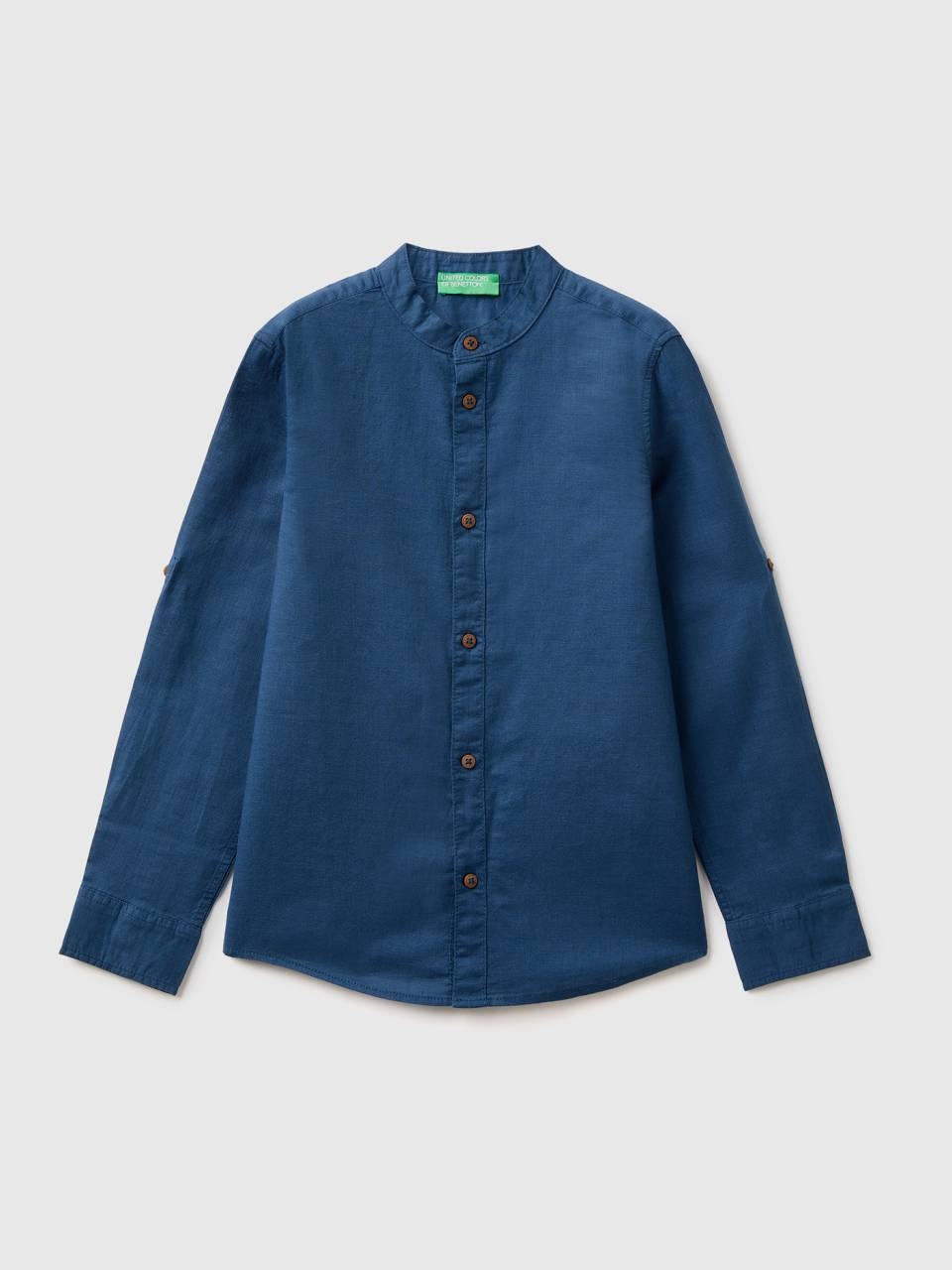 Рубашка прямая UNITED COLORS OF BENETTON темно-синий