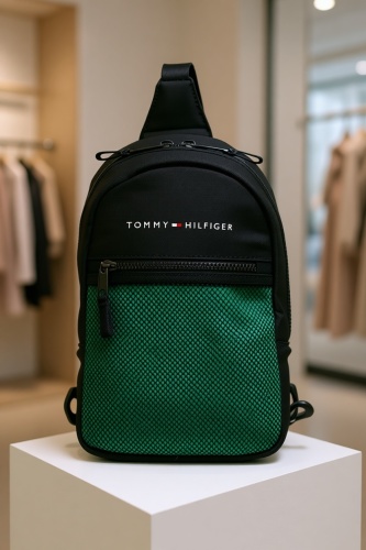 Барсетка Tommy Hilfiger полиэстер черный, зеленый
