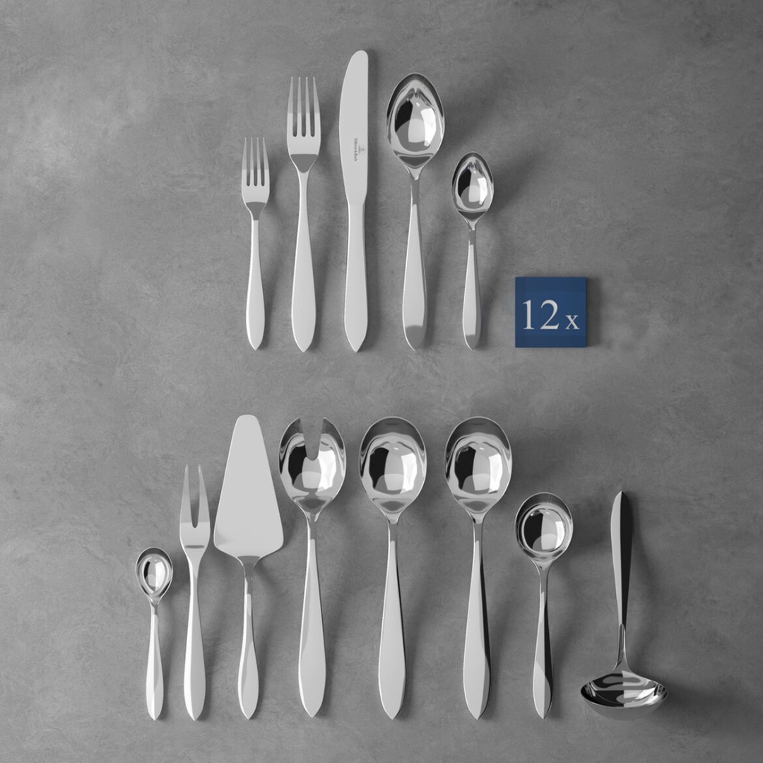 Набор столовых приборов Villeroy&Boch 68 шт, серебристый Arthur Brushed