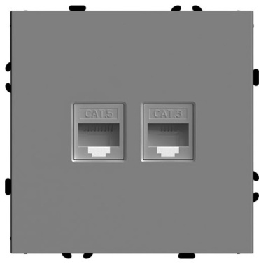 Компьютерная розетка (RJ45) Wesa AF-42 б/р, серый
