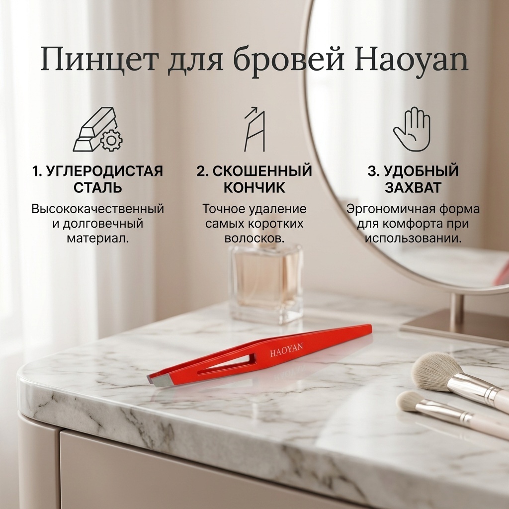 Haoyan Пинцет для бровей
