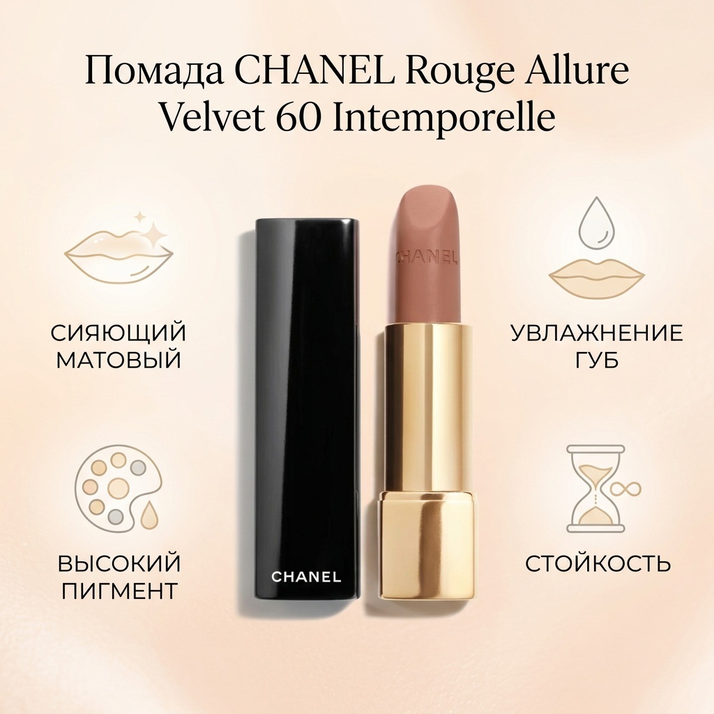 CHANEL Rouge Allure Velvet помада 60 Intemporelle