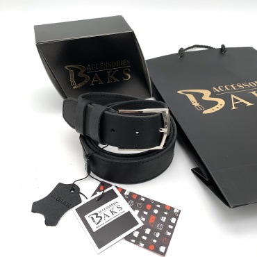 Ремень BAKS ACCESSORIES натуральная кожа 115 см черный