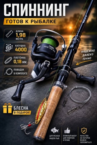 Рыбалка с Михалычем SP-1.98 спиннинговое 1.98 м