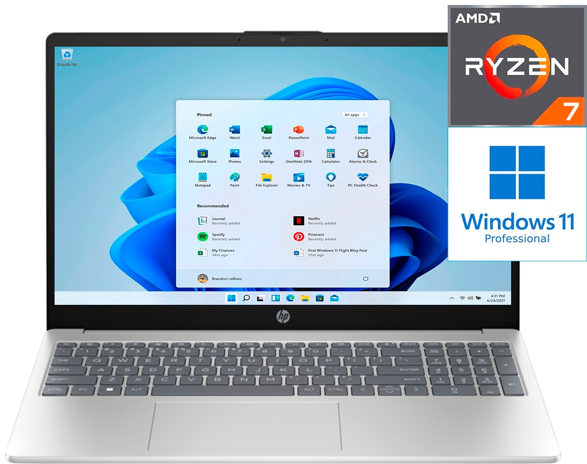 Ноутбук HP 15-fc0090oi 15.6" / 16 Гб / SSD 1000 Гб / Win 11 Pro / B4LK17EA#UUQ — фото ноутбука