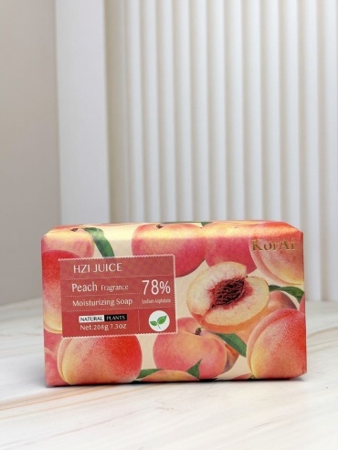 Кусковое мыло туалетное KorAi HZI JUICE Peach Fragrance Апельсин 208 г