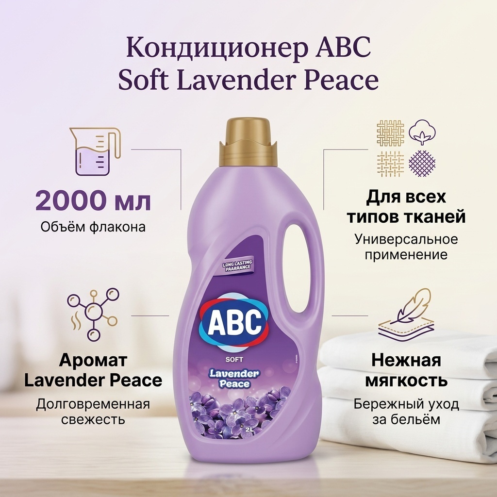 ABC кондиционер Лавандовый Мир 2000 мл