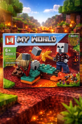 Конструктор MY WORLD «костёр поборника» Minecraft 473636429, деталей 38 шт