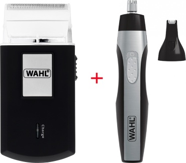 Wahl машинка для стрижки Mobile Shaver + Wahl Nose trimmer черный