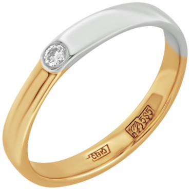ТД Костромской Ювелирный Завод 28500688 размер 17.5 вес 2.17 г золото, бриллиант