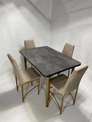 Комплект MEBEL STYLE GROUP Kомплект стол и 4 стула, стол 120х80 см + 4 стула, белый