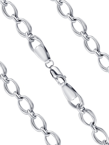 Lucente Silver BRA-LU-925-9855356-19 длина 19 см, вес 12.64 г серебро, плетение фантазийное