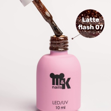 M&K nails гель-лак Latte Flash 07 камуфлирующее 10 мл