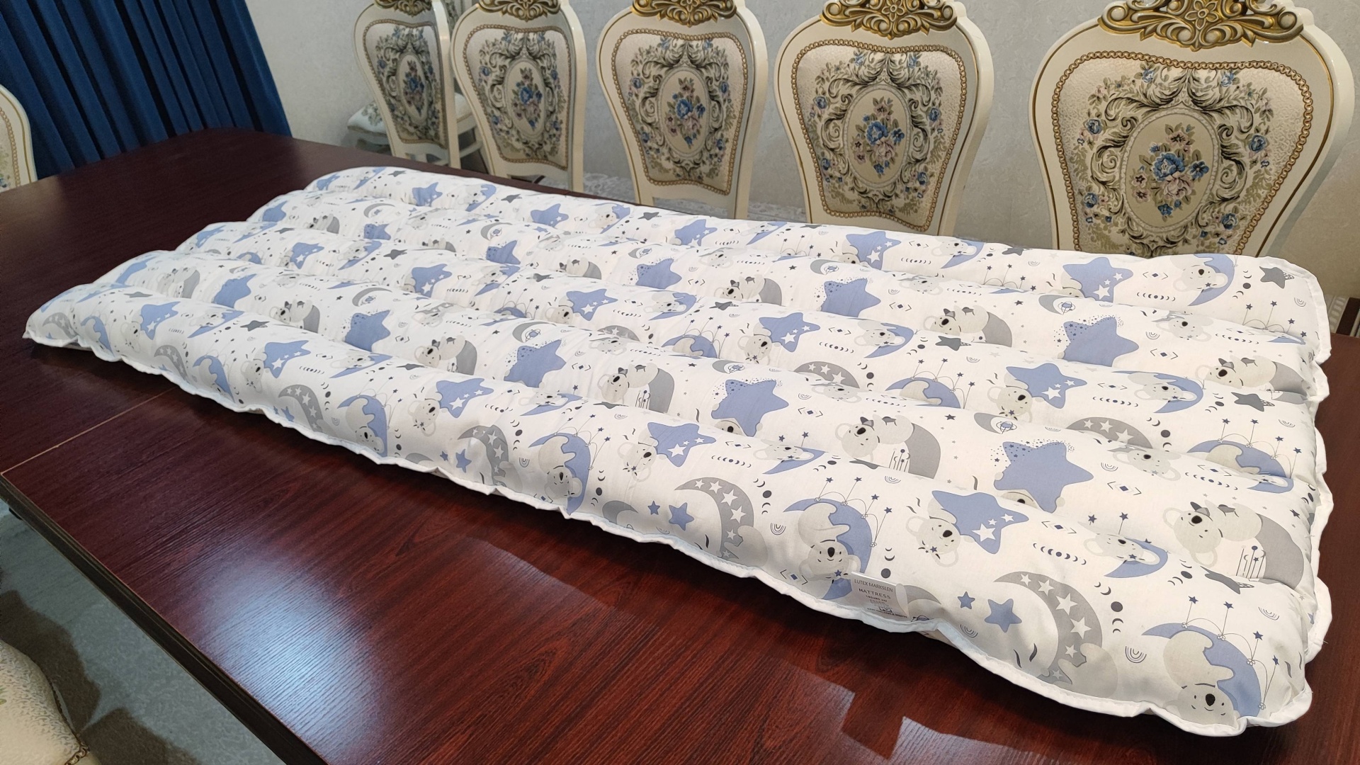 Lutex Markslen корпе 180x80 см, хлопок, синий, белый, серый