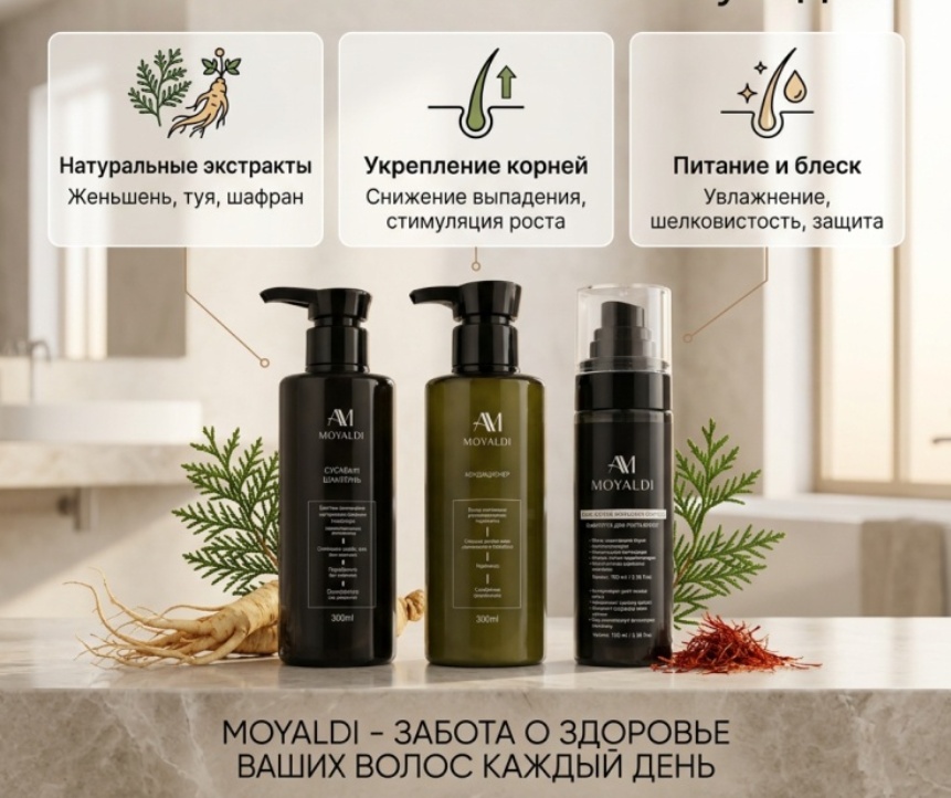 Moyaldi cosmetics Ginseng набор по уходу за волосами для женщин
