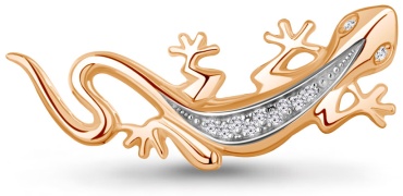 Брошь AQUAMARINE S77445АD вес 3.85 г серебро, фианит