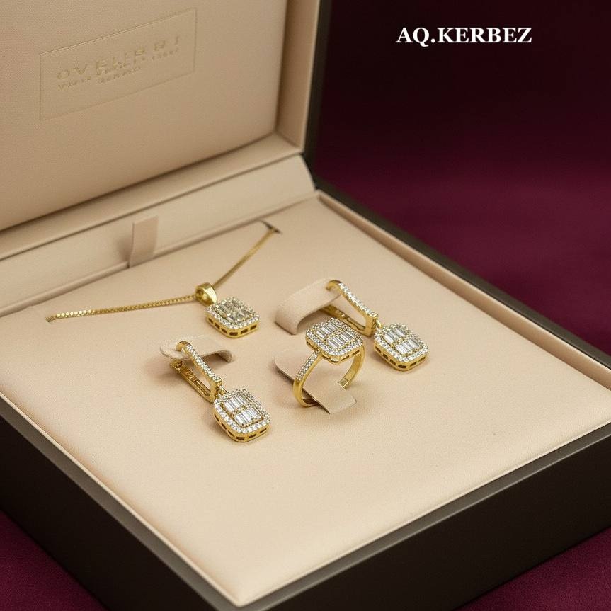 AQ.KERBEZ SARY_BAGET16 вес 11.8 г серебро, фианит
