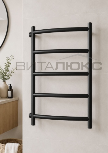 Полотенцесушитель водяной ВИТАЛЮКС LiraPlus_70x40УН60см_ЧМ, лесенка 40x70 см