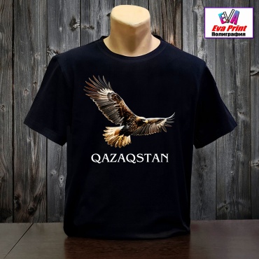 Футболка Eva Print QAZAQSTAN 7  черный