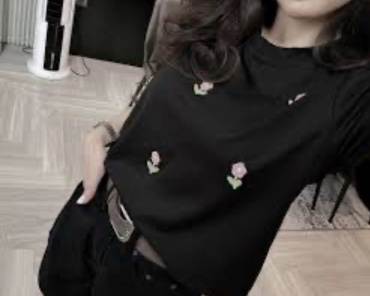 Футболка Zhanat Moda надпись черный, розовый