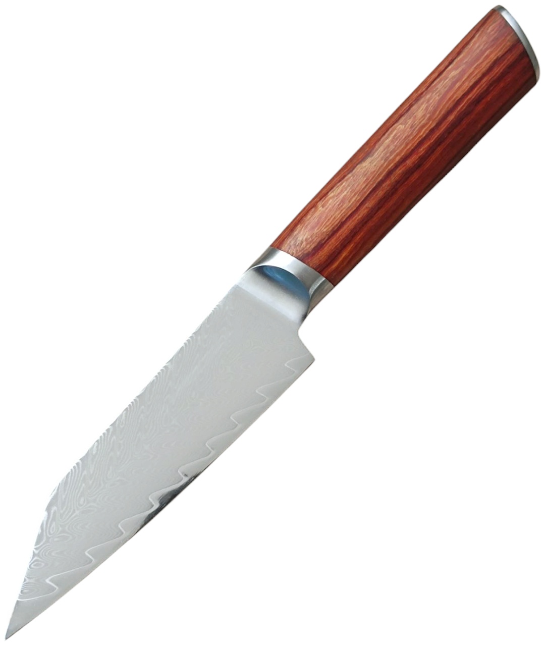 Нож универсальный Wood Handle 5 Inch Damascus Knife, лезвие: дамасская сталь 1 шт