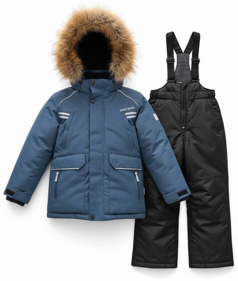 Комплект с комбинезоном LRUBY серый, голубой