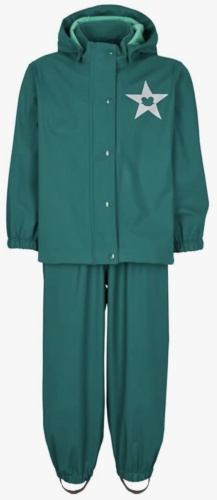 Комплект с комбинезоном Green cotton зеленый