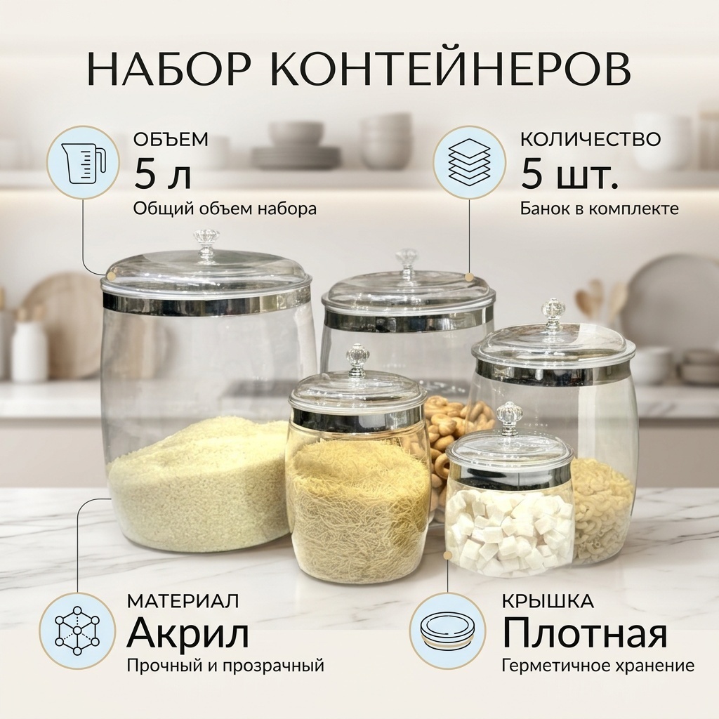 Набор контейнеров 344187576, акрил