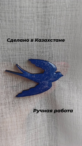Брошь Sofi_anna_ дерево, ювелирная смола, без вставок