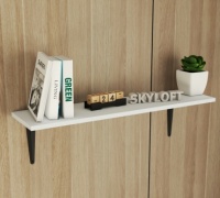 Полка Sky Loft Горизонт, 80х25.5x1.6 см, черный, белый