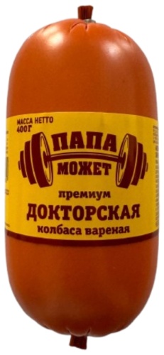 Колбаса Папа Может докторская вареная премиум 400 г