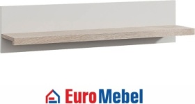 Полка Euromebel Лима B, 00063412, 120х2x22 см, светло серый, светло-коричневый