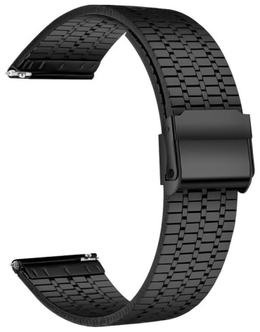 Ремешок BOGEMA для Garmin Vivoactive 3, Vivomove HR Sport, Forerunner 165, Forerunner 55, Venu 2 Plus, Vivoactive 5, Vivoactive 6, Forerunner 570, Vivomove Trend черный