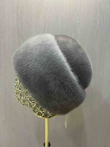 Шапка SemiFur размер 57, серый